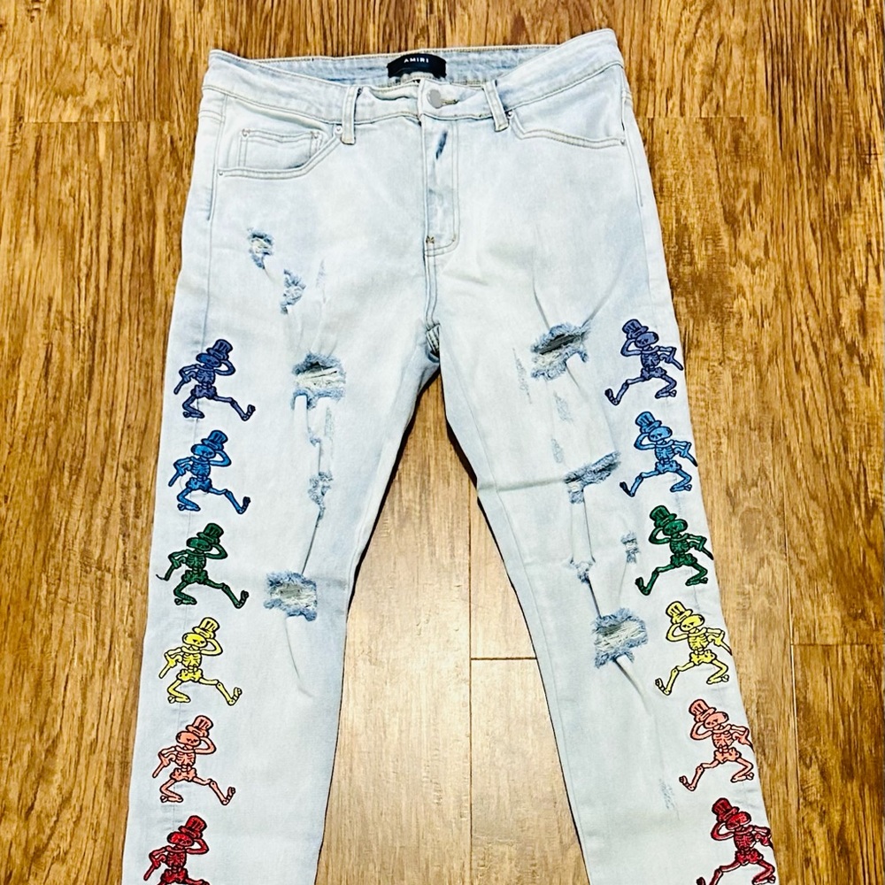 Amiri Grateful Dead Skinny Jeans
